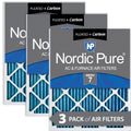 Pleated 3 MERV Carbon Pack Air (11_1/2x19_1/2) Filters Plus 12x20x1 7