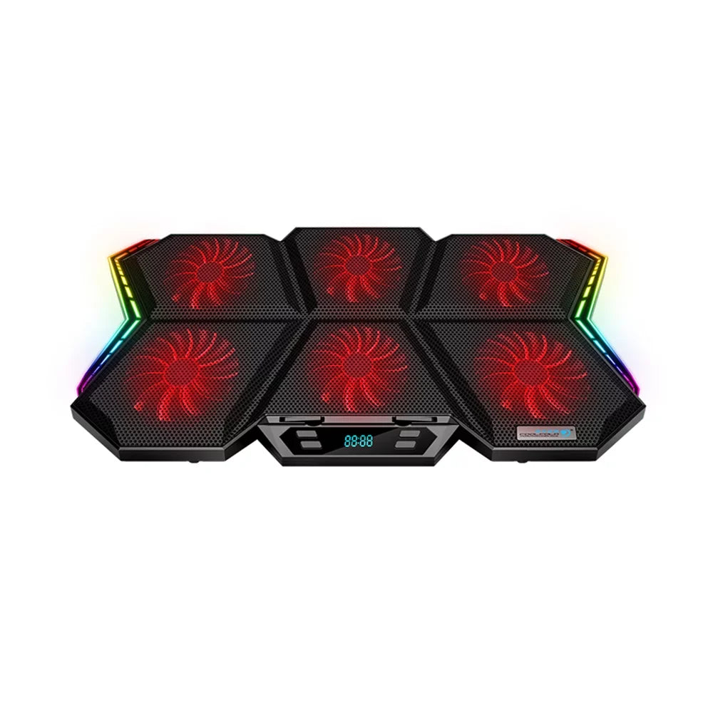 Adjustable Laptop Mute 6 Design Fans, with Stand Wind K40 and Speed, COOLCOLD Cooler
