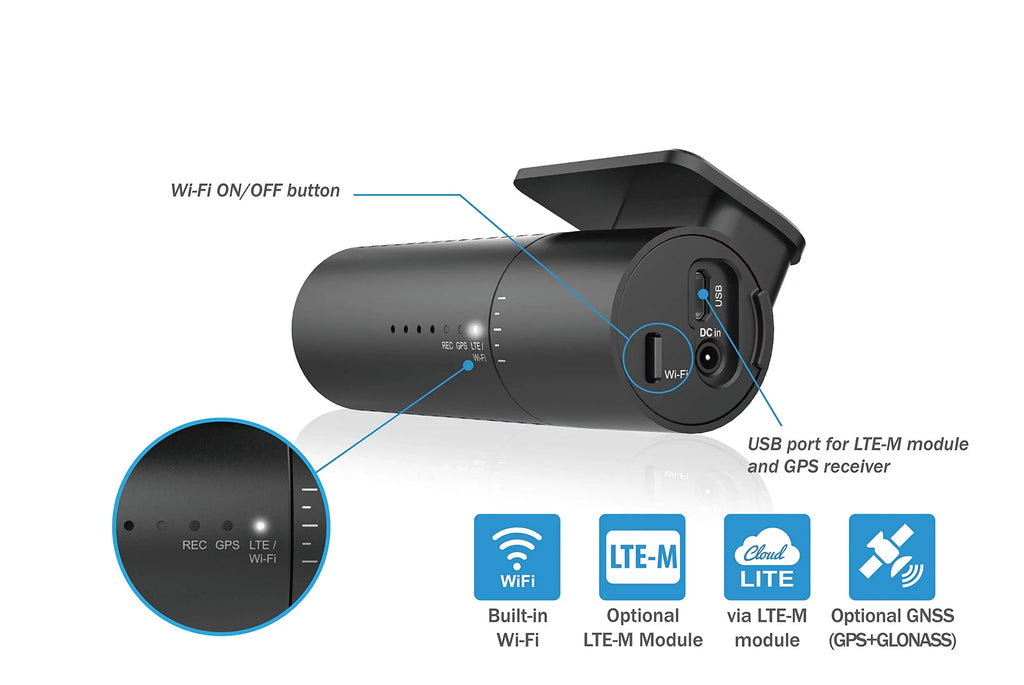 BlackVue Dashcam 32GB microSD with Full Support Card Mode HD | Parking DR590X-1CH | Wi-Fi