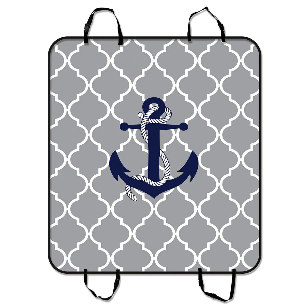 54x60 inches Anchor Mat GCKG Grey Car Cargo Trucks Mat and For Hammock SUV Cars Mat Pet Cover Dog Seat With Trunk Quatrefoil Blue Seat Car