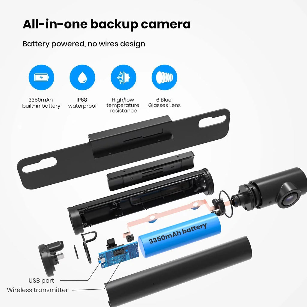 Backup System with Trucks Wireless for View Rear Highway Panel, Camera Observation Trailer Auto-Vox Camera Solar