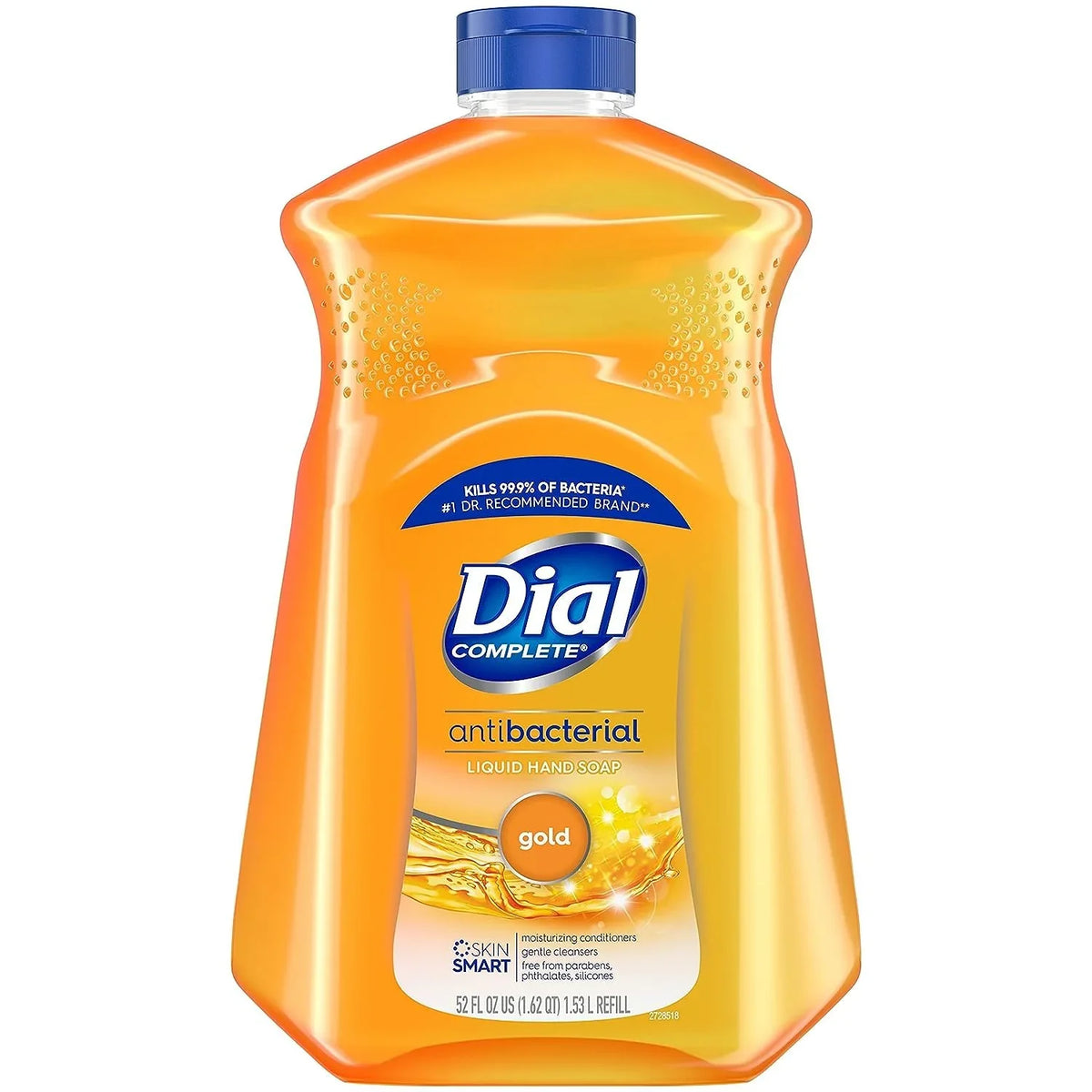 Hand fl Complete of Gold, Liquid Soap Dial 3 Refill, Antibacterial Pack 52 Oz