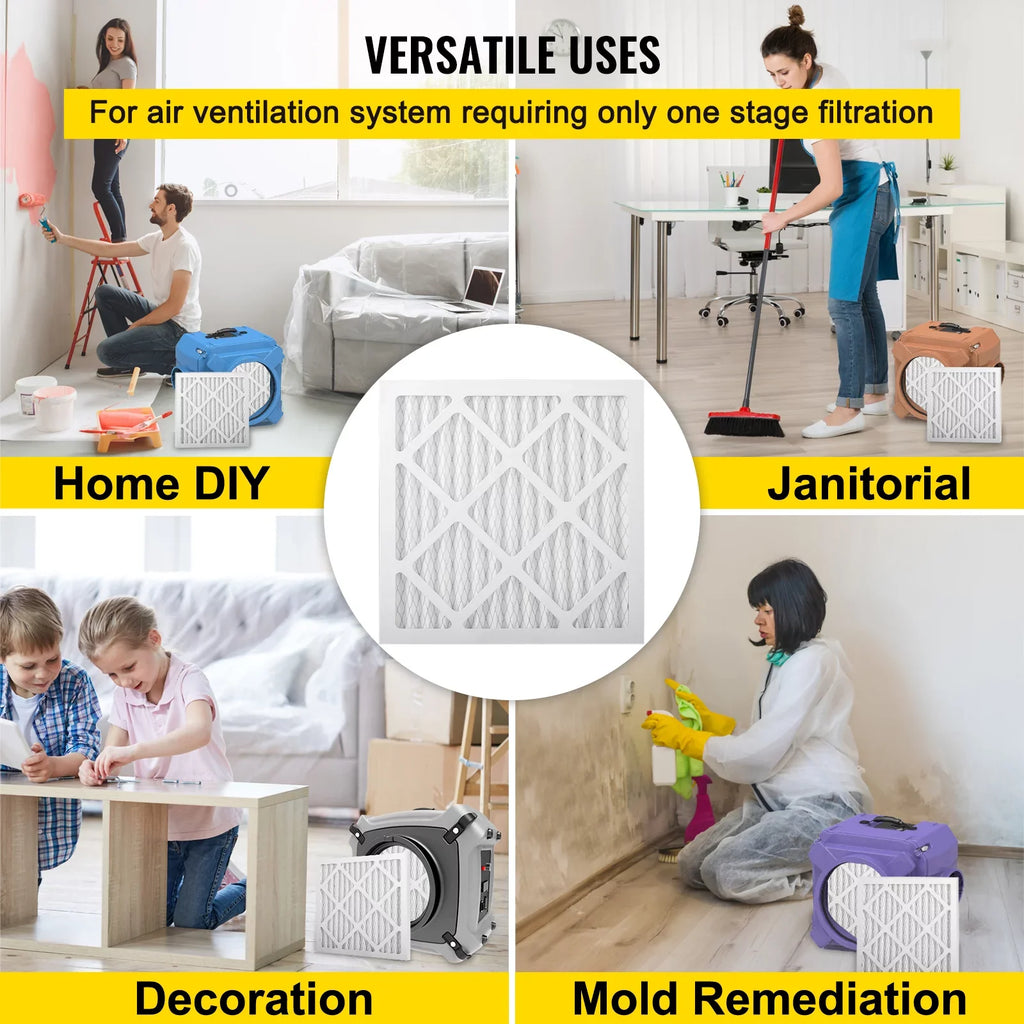 for DefendAir Set, Dri-Eaz Commercial Filter, Furnace 12pcs Bentism Air Particles, Filter Home, Pleated Capture 8, Filter, Fit Replacement Replacement, AC Good Filter MERV HEPA AC 16''x16'' for HVAC