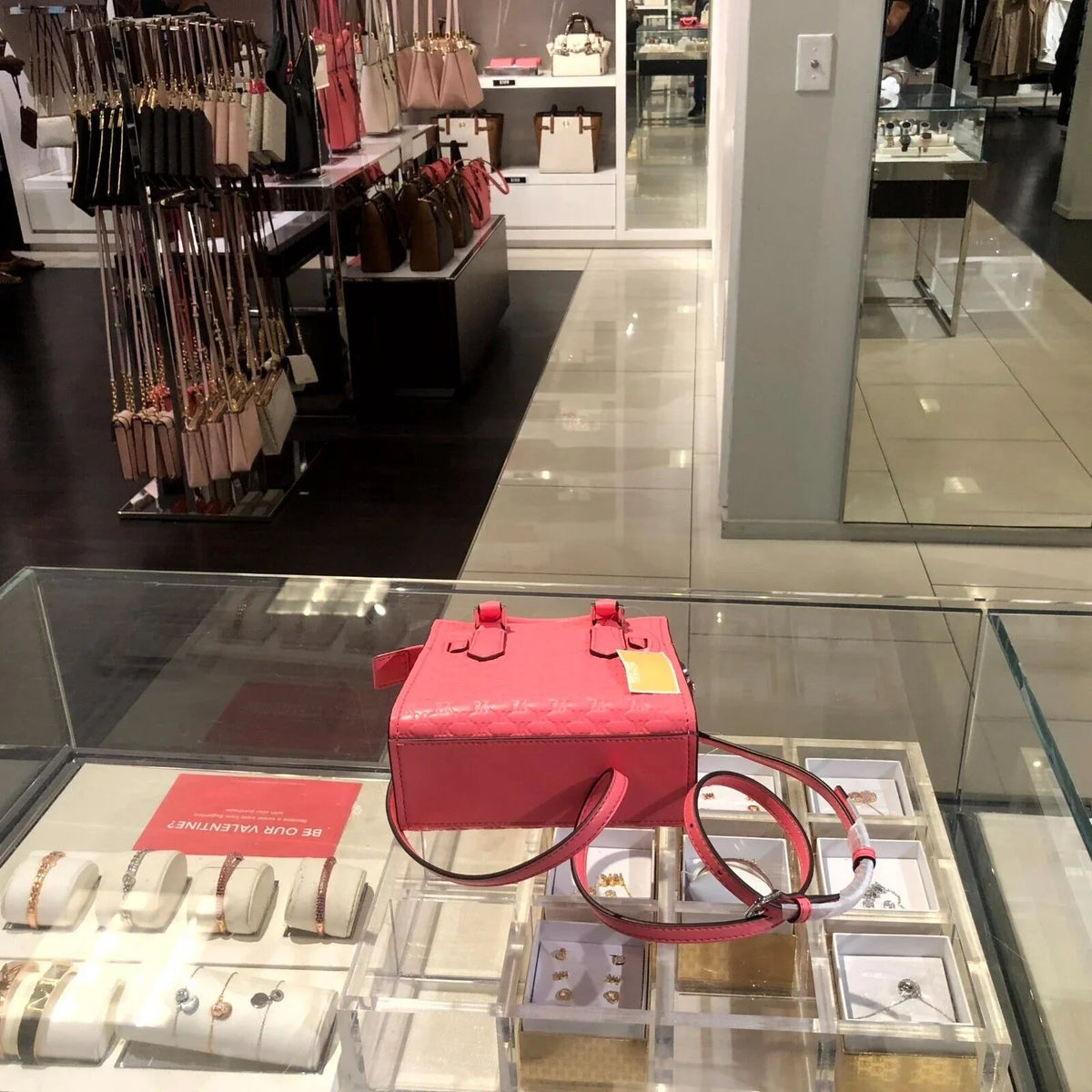 MINI Michael PVC Hamilton Satchel Vegan Rose Kors Tea Bag Shoulder Crossbody XS