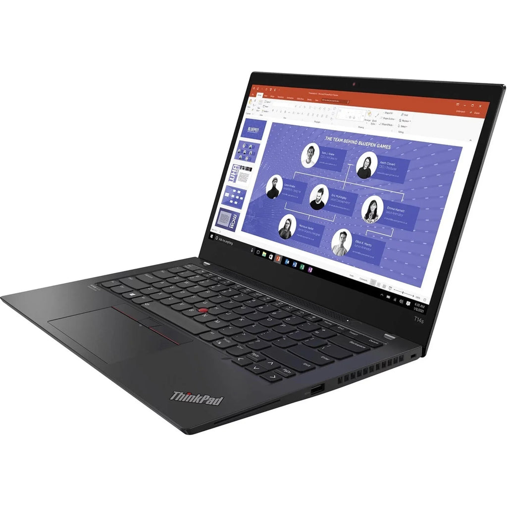 Windows 20WM00XUUS Core Storm 4K Windows, Gray, 512GB ThinkPad T14s Pro, SSD, 16GB Laptop, RAM, 14" Lenovo UHD Intel i7-1165G7, 10