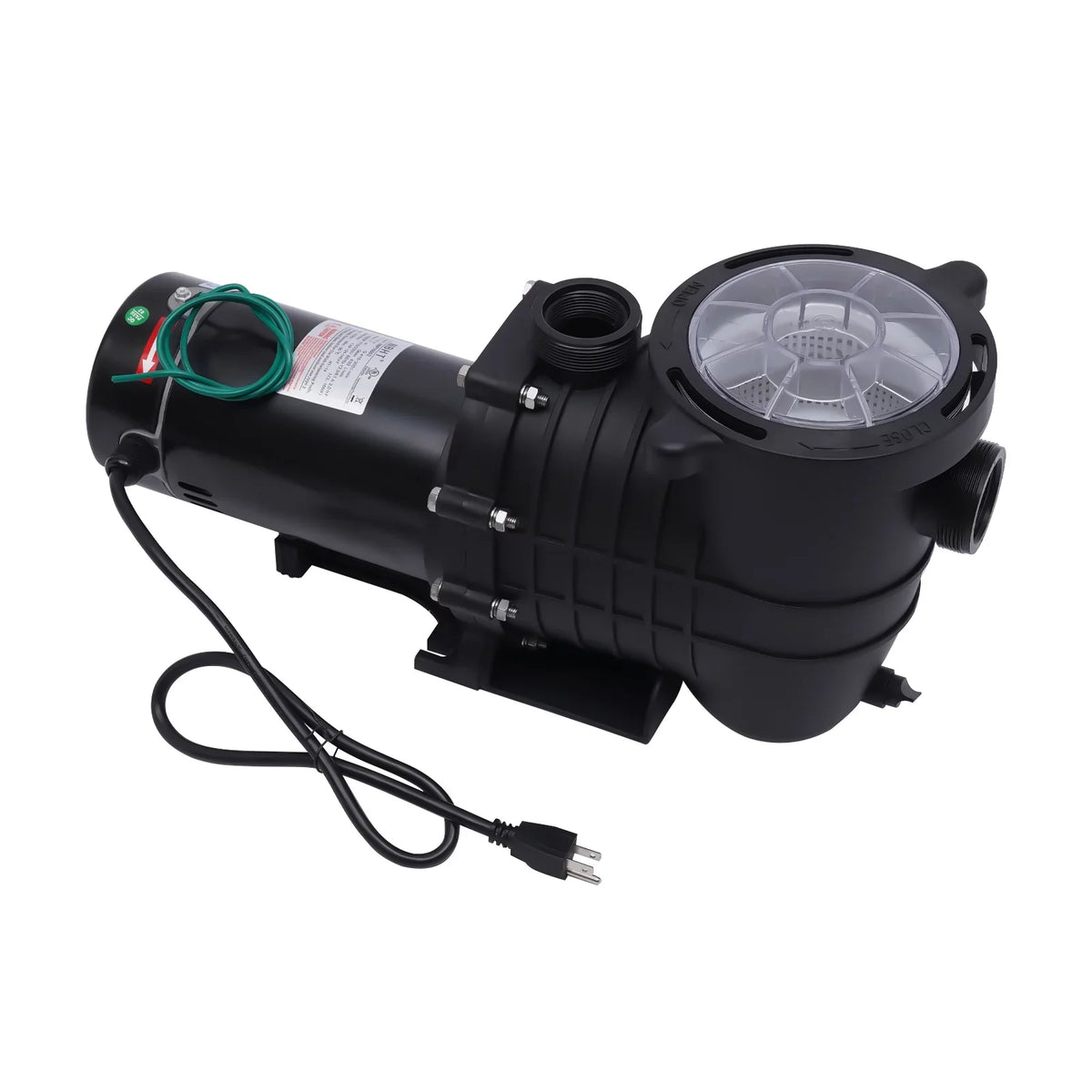 Inground/ Ground Miumaeov Connectors Basket Pool Above In-Ground Strainer with Voltage Dual Pump, and 2HP 6815GPH Swimming Pool Pump