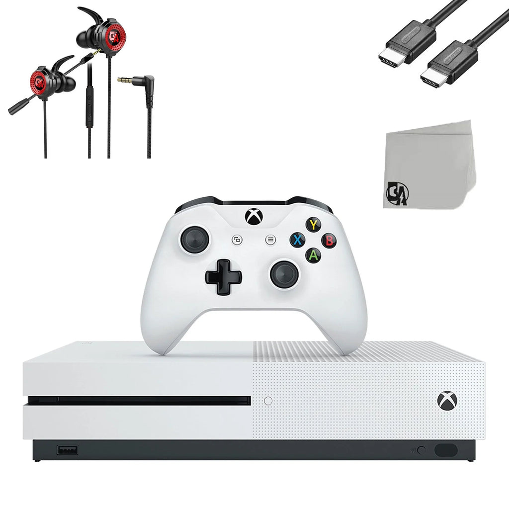 Gaming With Bundle One Xbox Gaming Console BOLT White S + Earbuds Microphone 500GB Pre-Owned Microsoft AXTION