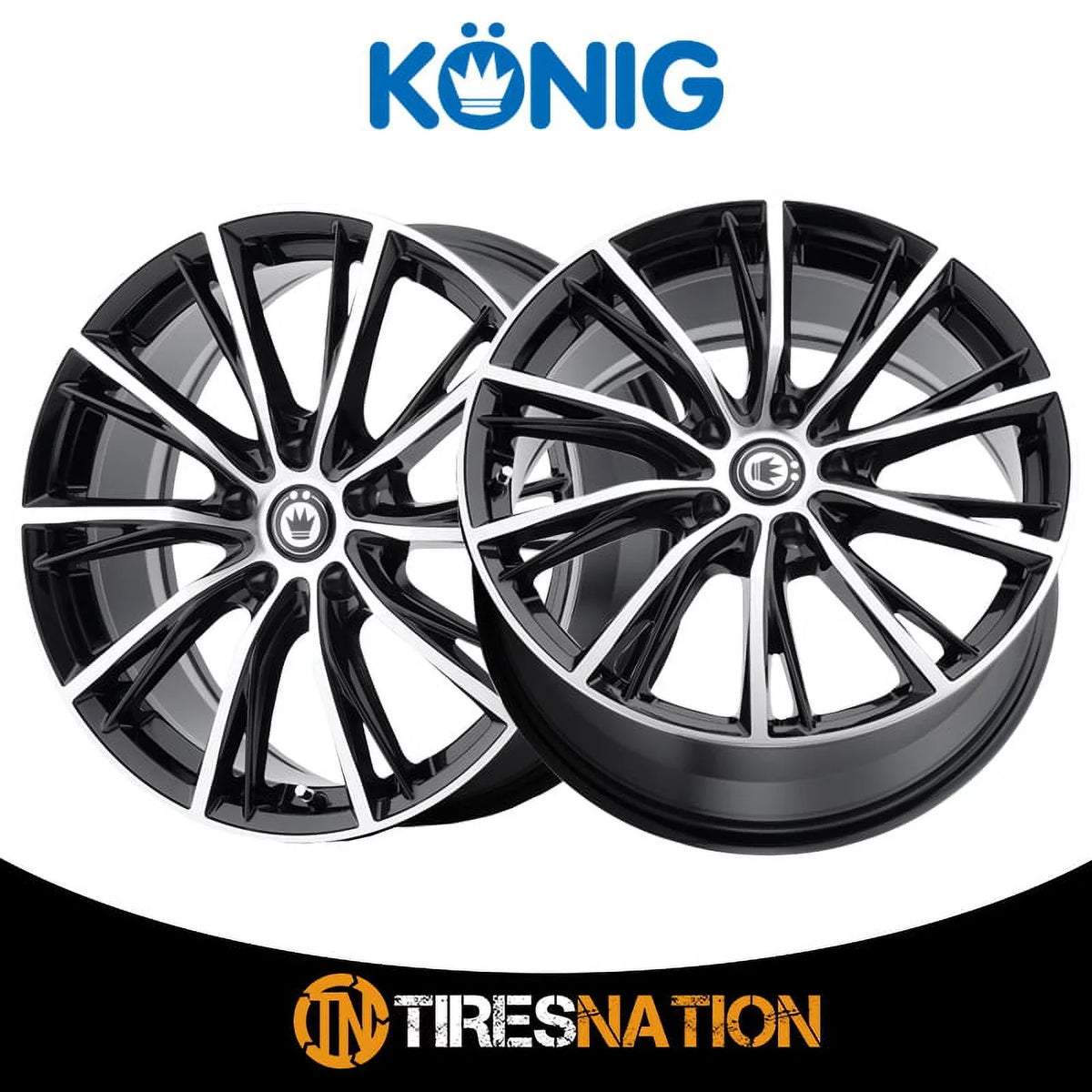 Konig 5x112 Impression 53MB Machined Black (45mm) Wheel 16x7.5