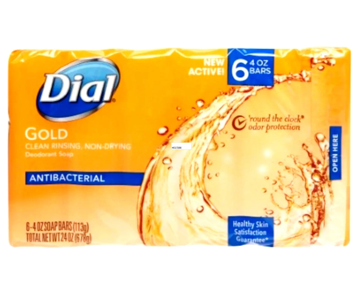 Antibacterial Gold - of Count Ounce Bars, 6 Dial 4 2 Soap Pack