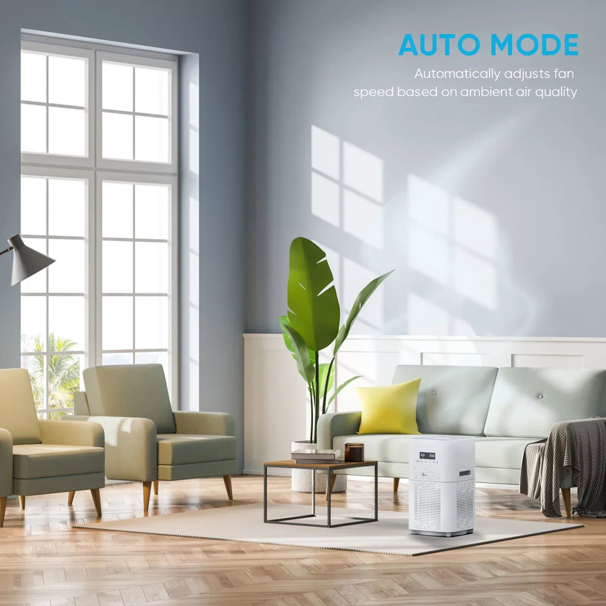 Pets 1800 True Smoke for Control Purifier Large WiFi Remote Filter Air with Dust Allergies sq. HEPA Rooms, for ft H13