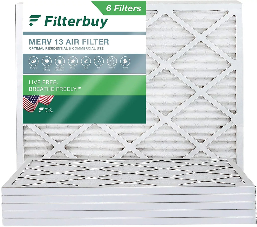 Furnace 14x18x1 Filters Air Pleated 13 AC MERV Filterbuy (6-Pack) HVAC