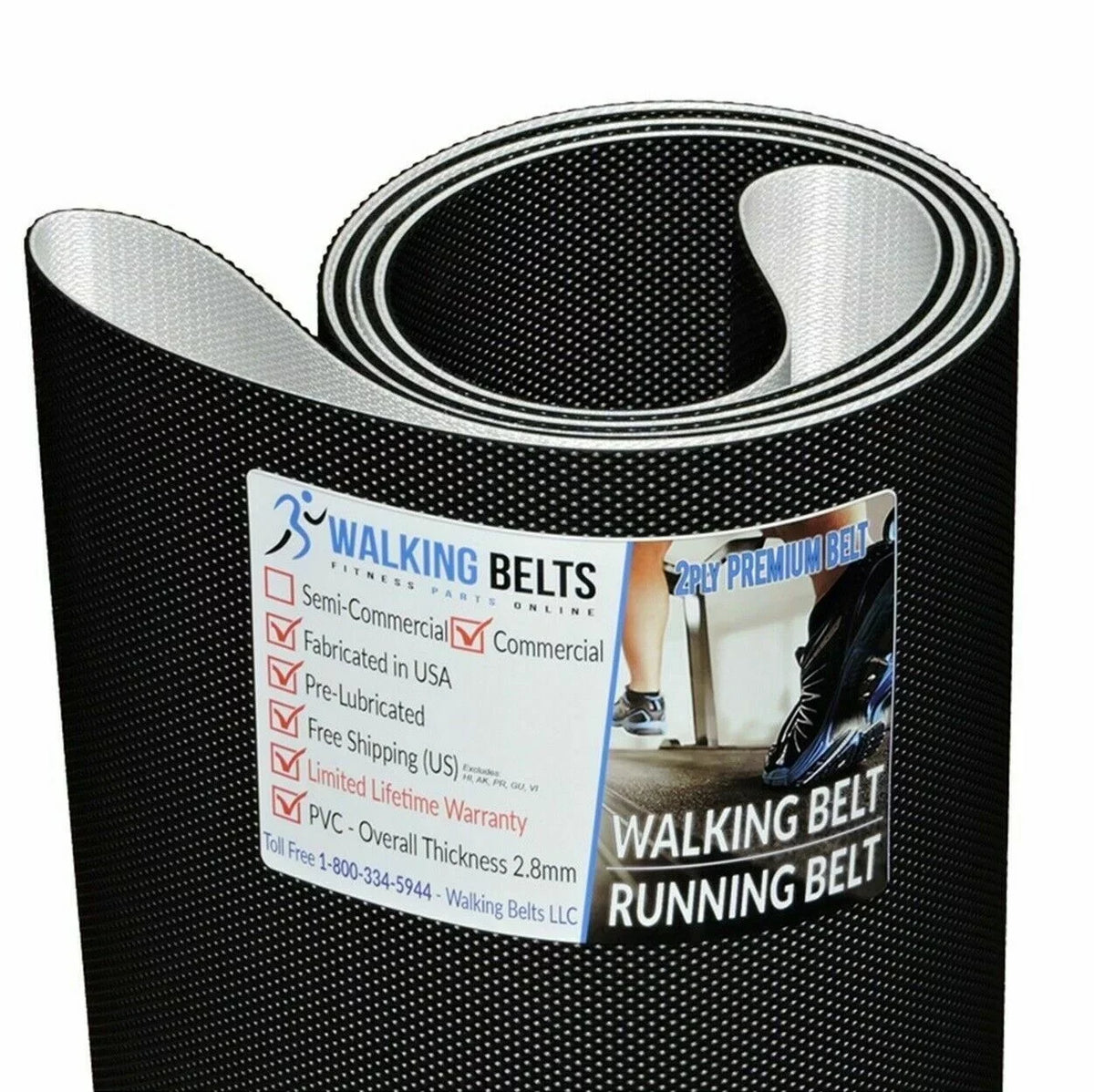 2Ply Retail Belt Walking Serial AGKL Premium Treadmill Precor 9.35-07