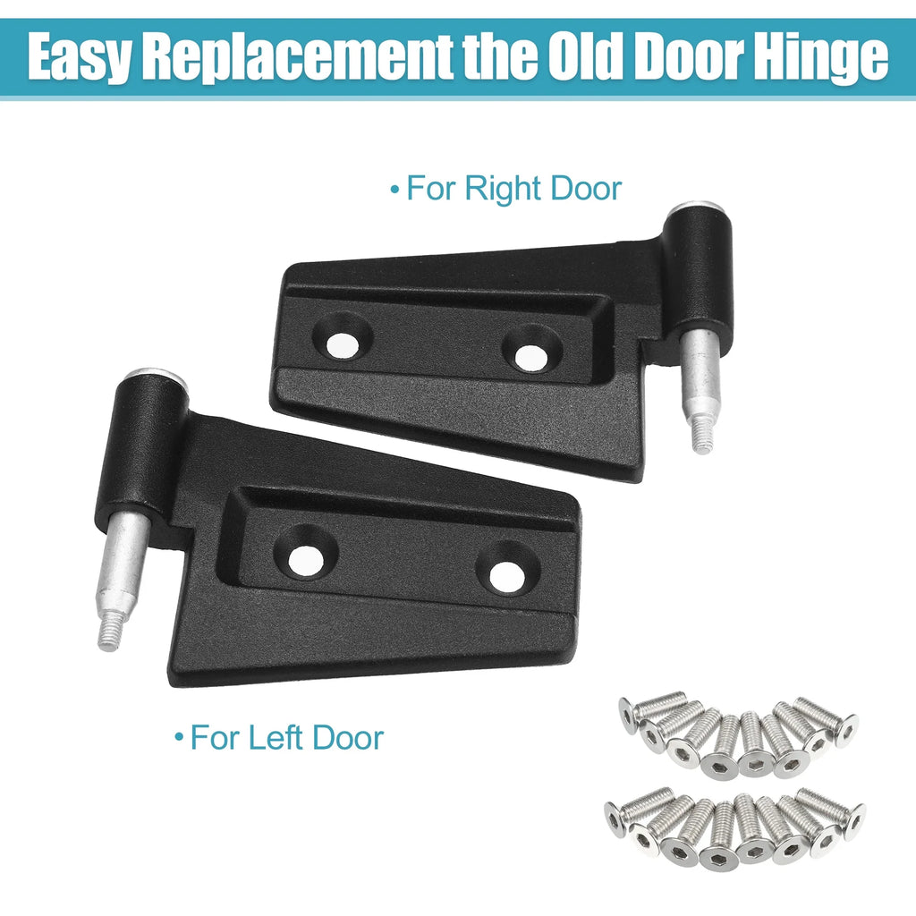 Door for Rear on Door Right 2007-2018 8pcs Unique Bargains with Upper Jeep Hinge Front Bolts JK Wrangler Left