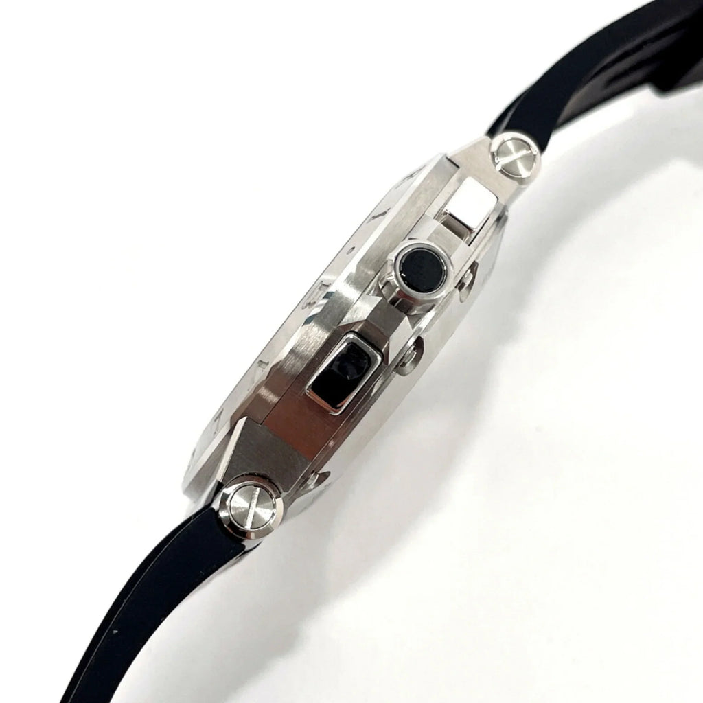 Stainless BVLGARI Bvlgari Steel Silver Watch DG41BSVDCH (Good) Chrono Pre-Owned Rubber Men's