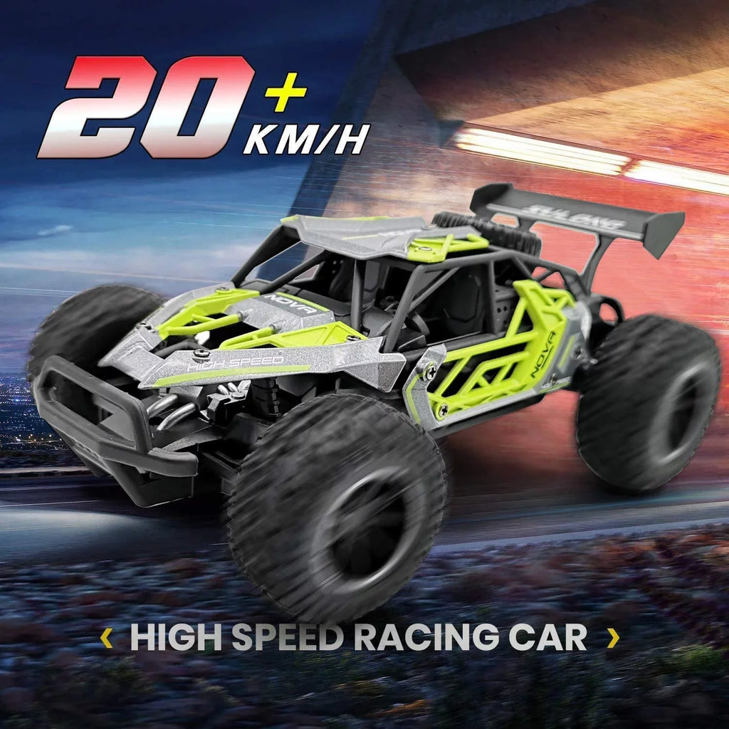 RC Fast with Batteries Car-2WD Kids FENG Racing Remote 8-12 Radio RC 2 Vehicle Rechargeable Cars Toys Control Off-Road 2.4GHz Cars Boys 22km/h (Green) QUN Adult CAR for Gift Years