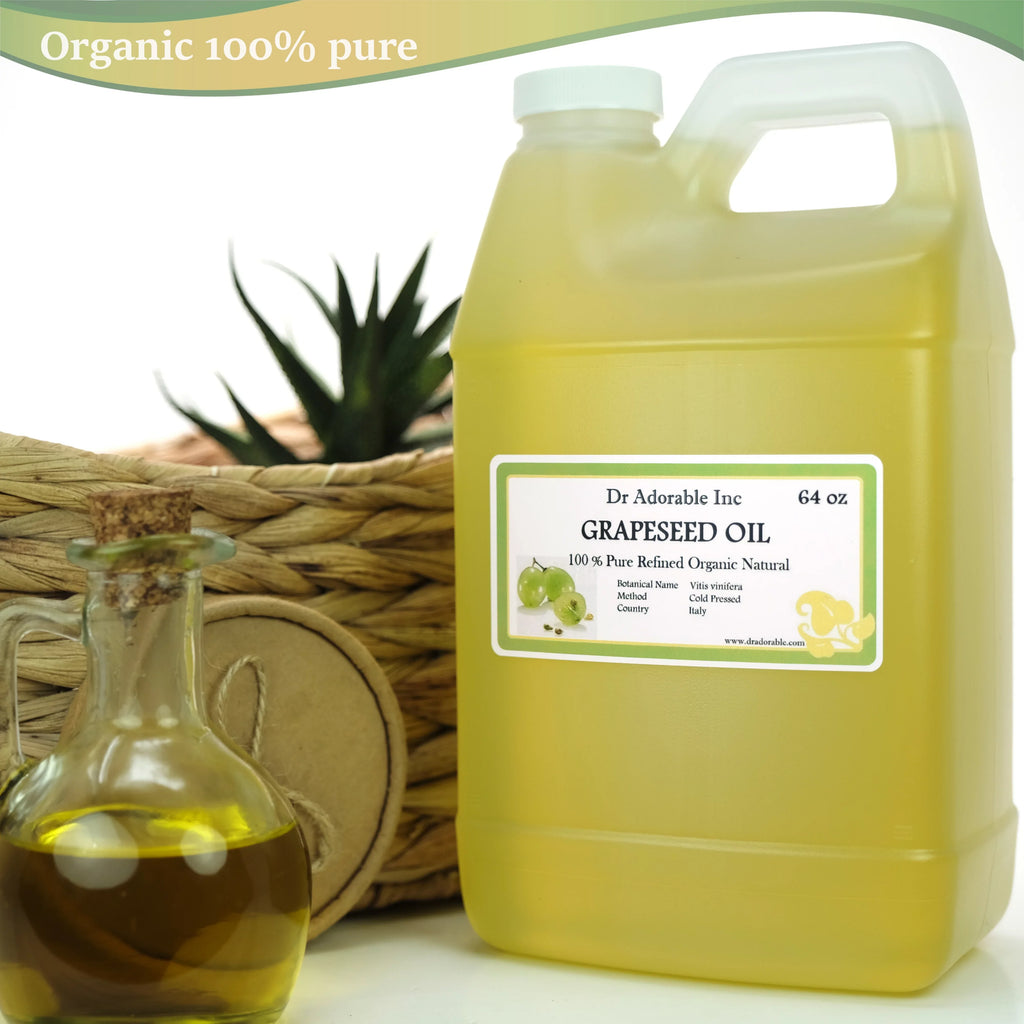 64 - Adorable Organic Skin - Hair Grapeseed Pressed Cold Pure 100% Natural Dr. Oil oz -