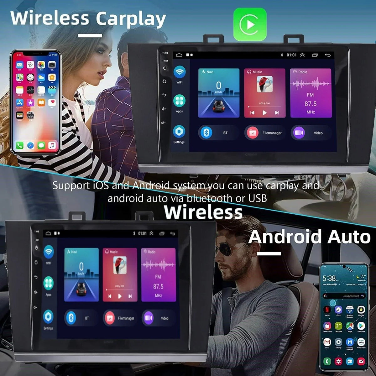 Your 9IN Commutes with Audio Carplay High-Quality Streaming Upgrade Subaru Outback GPS Touchscreen Optimize Daily Android Legacy