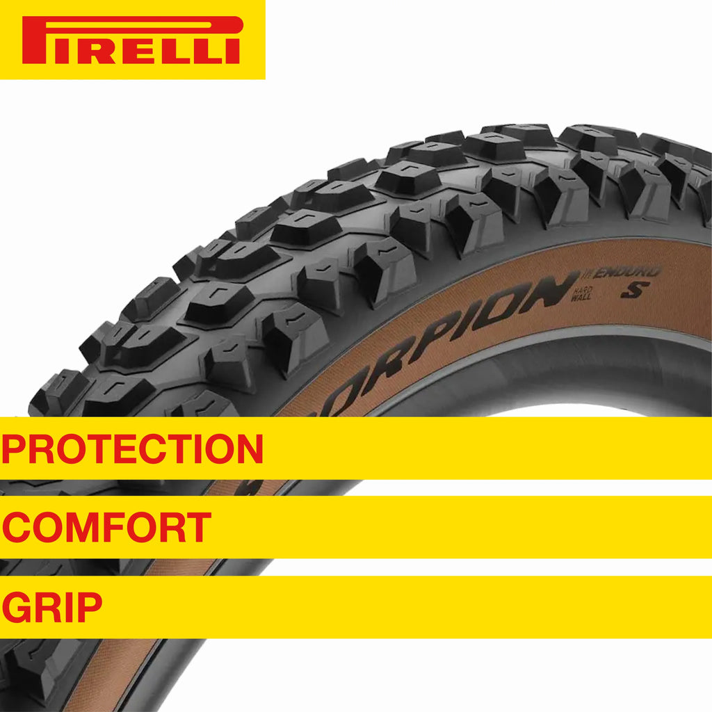 for 23/32-622 MTB Clincher Pirelli Scorpion Enduro HardWall less 29" Grip x TLR, Tire S Enduro Ready + Unmatched and 2.4 Mountain Reliability Classic Bicycle Riding, Extreme Enduro Casing SmarTUBE