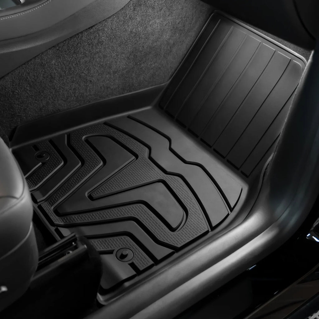 '+ Tray Motorsports Row Floor Tesla rs, Mats Custom Duty Rear Mats, Set with Mat Front Cargo Trunk Black All & Full Protection Heavy Y, Weather Ikon 3D Compatible TPE Model 2020-2023 Floor 2nd