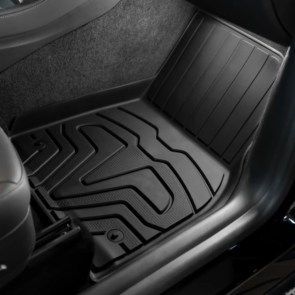'+ Tray Motorsports Row Floor Tesla rs, Mats Custom Duty Rear Mats, Set with Mat Front Cargo Trunk Black All & Full Protection Heavy Y, Weather Ikon 3D Compatible TPE Model 2020-2023 Floor 2nd