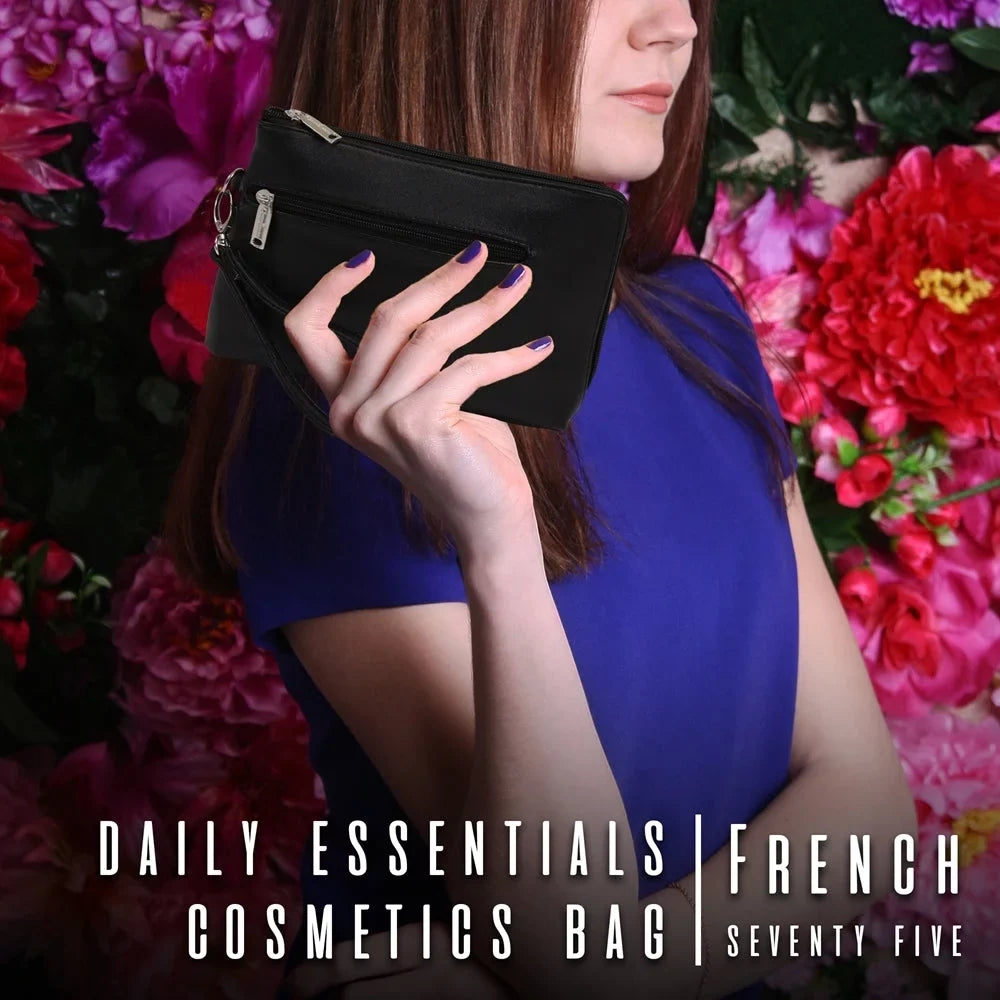 Cosmetics Removable Black French Essentials 75-Daily Birmingham Bags Picnic Wristlet, Gift with
