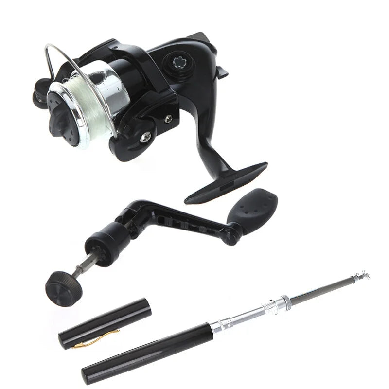 Reel Pole Pocket Mini + Pen Fishing Rod Aluminum