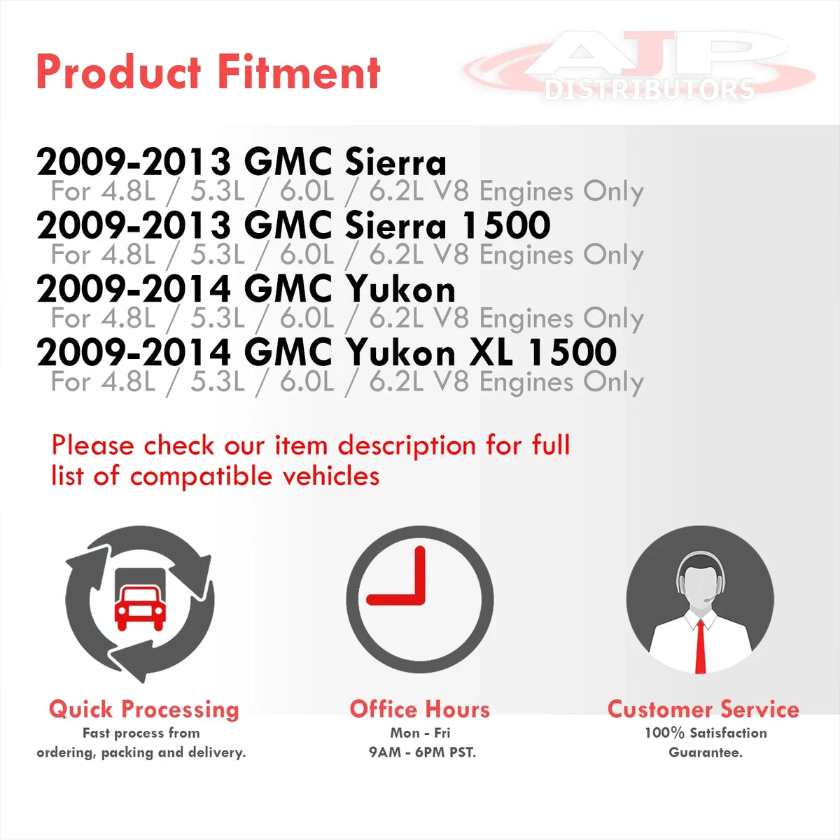 GMC Induction Filter Air Cold XL Cadillac System Distributors Silverado Escalade  Chevy + AJP Suburban Sierra Yukon Heat Compatible/Replacement Avalanche V8 Shield Intake For Tahoe Polish Aluminum