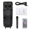 Bluetooth System Bass Speaker 8" Sound 31" Dual & Portable Subwoofer Heavy Mic