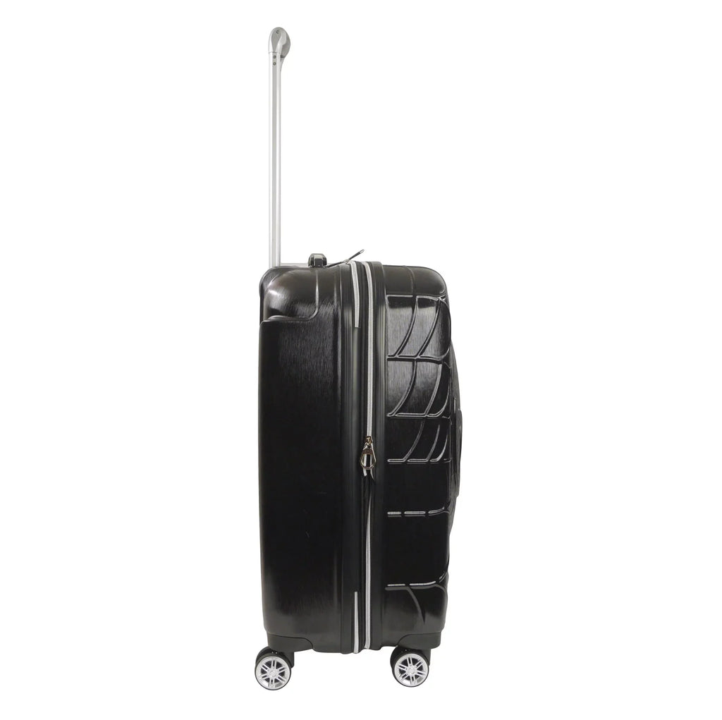 Wheels, Hardshell Black Rolling Luggage, Suitcase Marvel Inch with 25 Spider-Man Molded