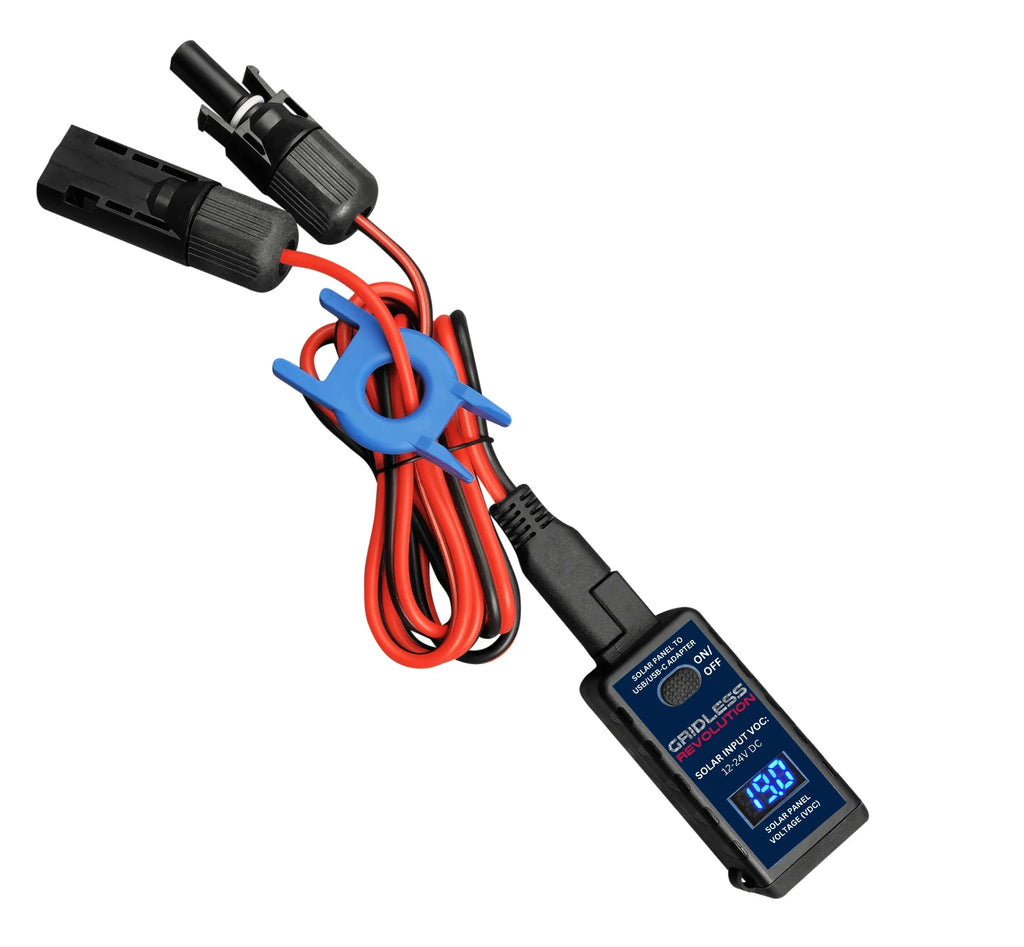 Adapter Panel USB Backpacking Controller OffGrid Hiking Charge / USB-C Solar Camping