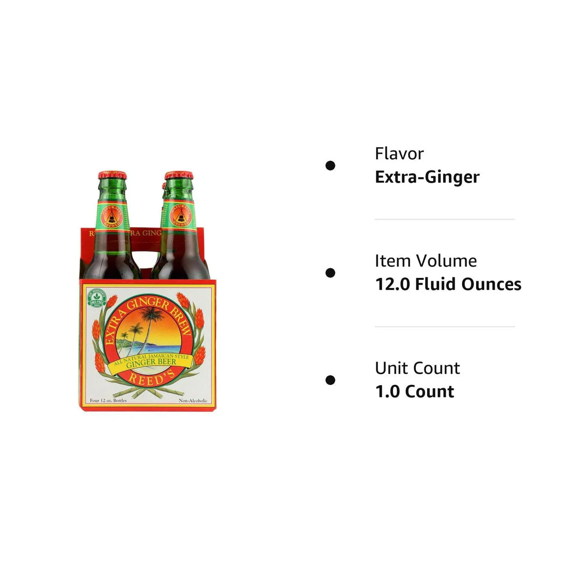 12 Ounce Ginger case, Ounce 6 Extra 48 24) Brew, Reeds of - per (Pack
