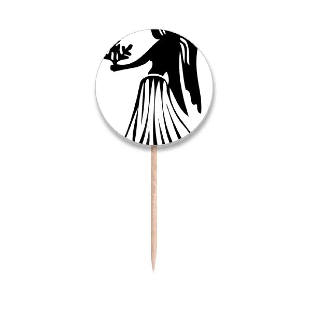 Labels Round Toothpick Virgo Flags Decoration Zodiac Party Constellation Sign