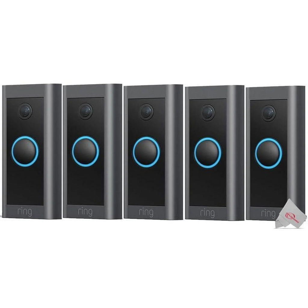 Video Wired HD 1080p Black Doorbell 5x