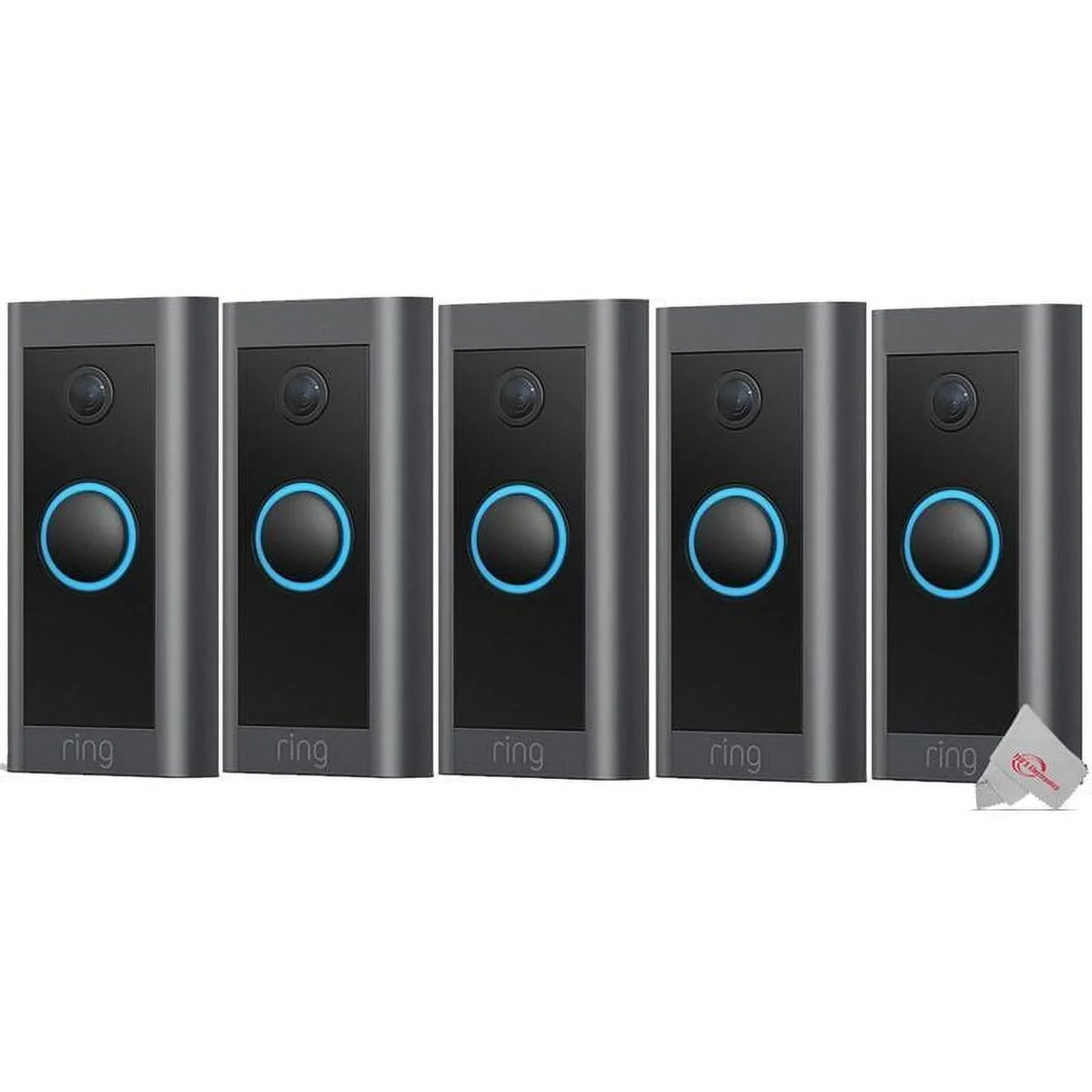 Video Wired HD 1080p Black Doorbell 5x
