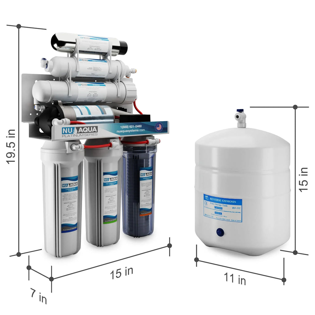 100GPD Ultraviolet Stage 6 UV Pump Booster Platinum NU RO Series with System
