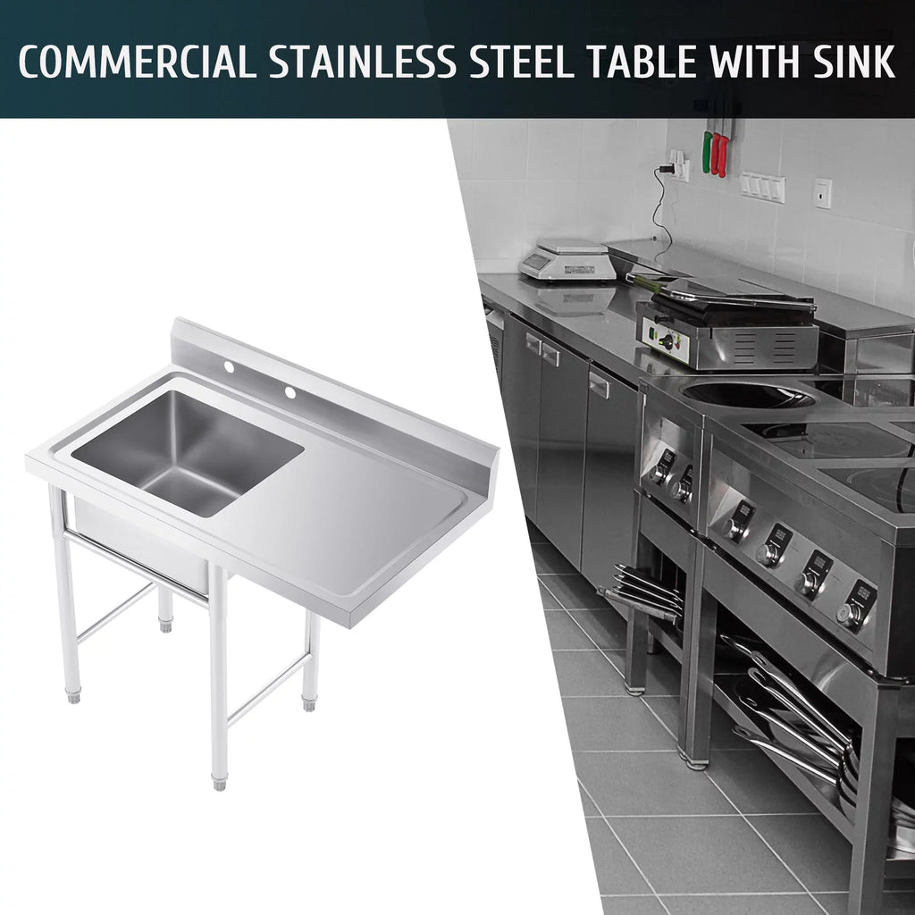 Wilprep Bar for Backsplash Strainer Drainboard Utility Commercial Steel Stainless Sink Kitchen w