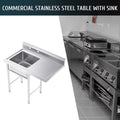 Wilprep Bar for Backsplash Strainer Drainboard Utility Commercial Steel Stainless Sink Kitchen w