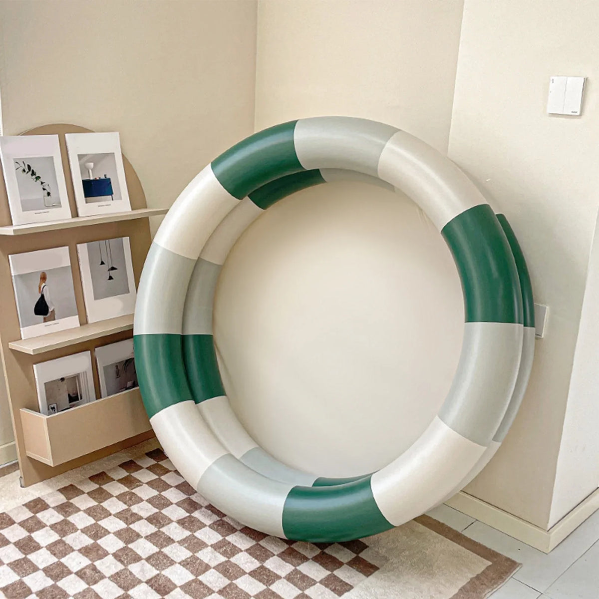 Blow Buumin Design Inflatable  Pool Up Liquid Retro Thickened Cute Baby Pool Swimming Family Green Pool