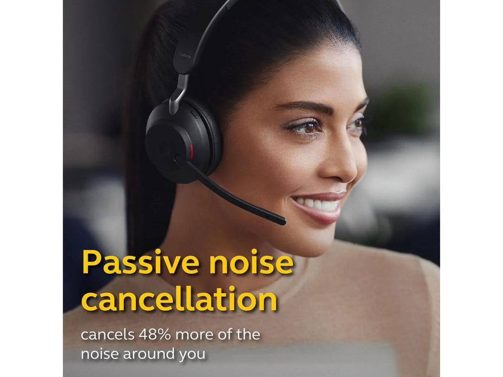 Jabra MS Mono 65 Black Evolve2 Charging Headset USB-C with - / Wireless Stand Music Headphones