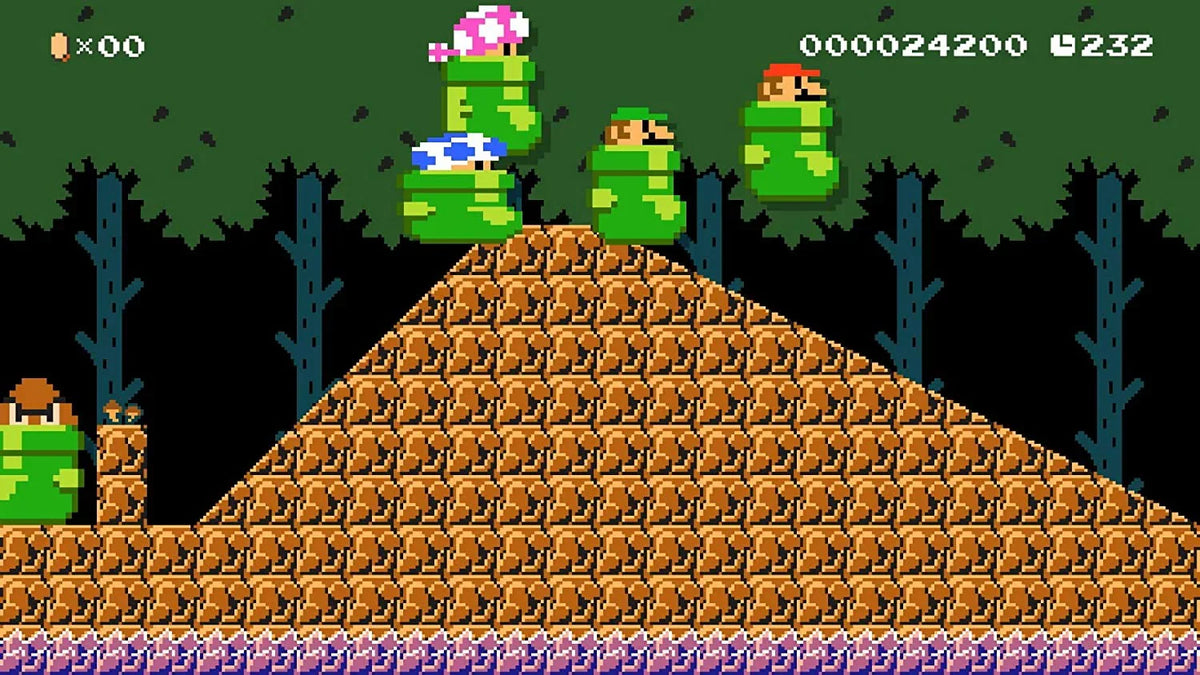 2 Maker Video Switch - Mario Super Nintendo Game