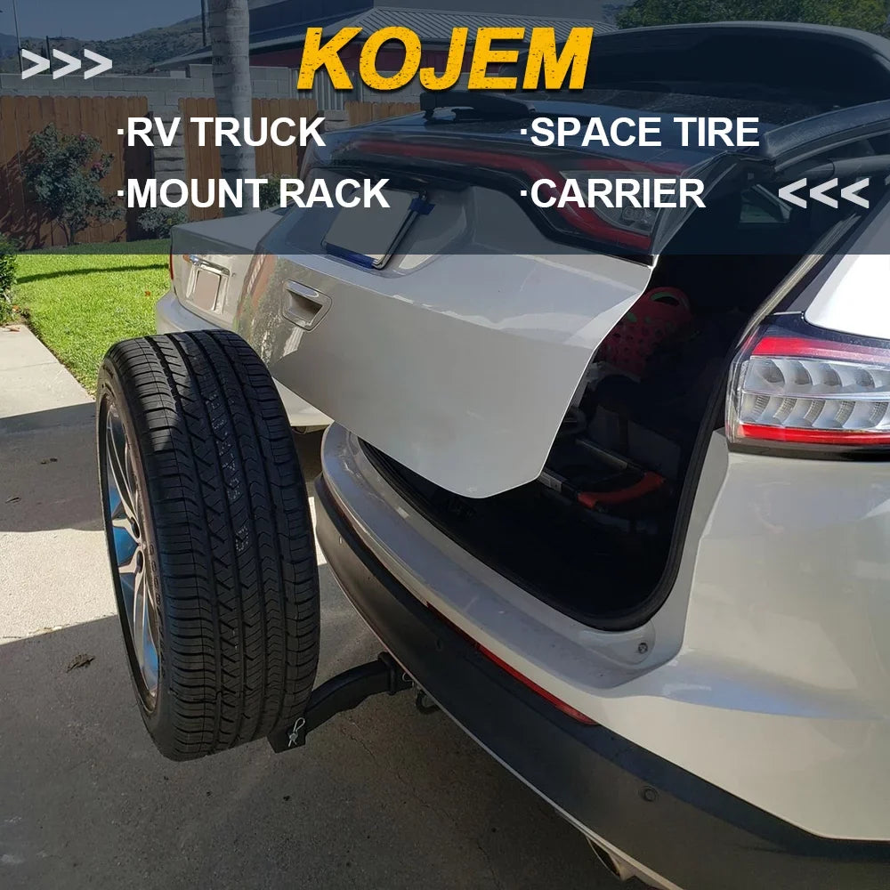 Receivers Spare Truck Trailer 24" Rack Fits Car Carrier Universal KOJEM RV All Tire High 2" Tire Tire Mount Hitch Hitch Spare