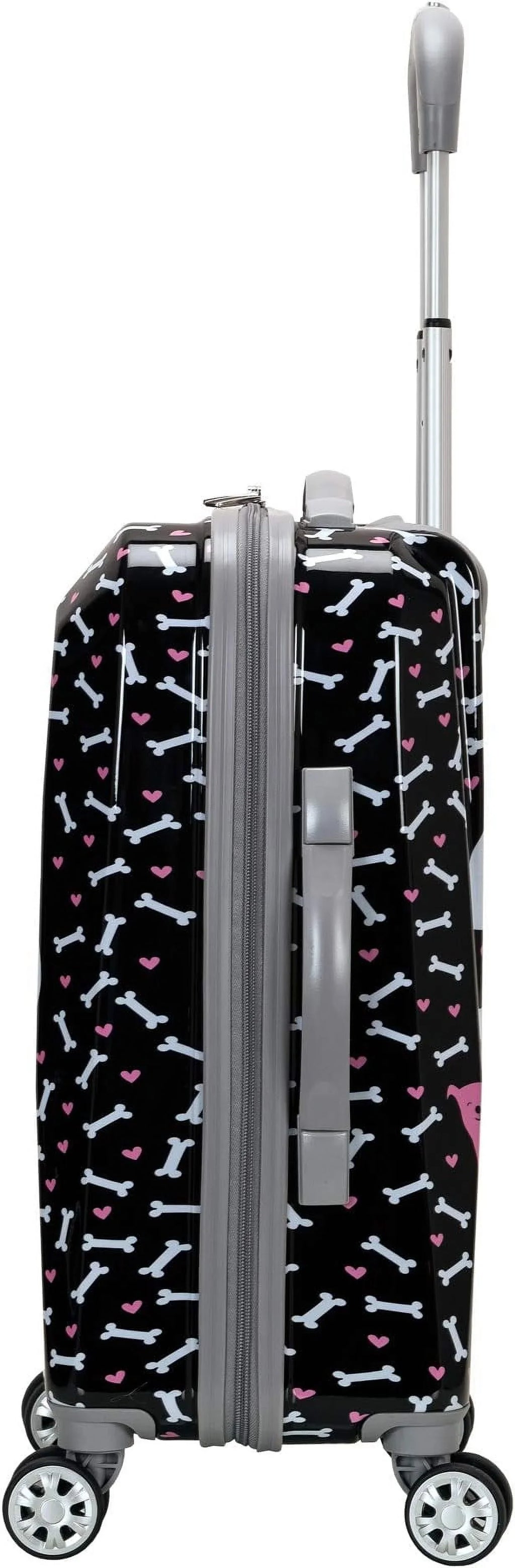 Vision Carry-On - PUPPY/ Rockland 20" Luggage Box Hardside MULTICOLOR Wheel Open Spinner