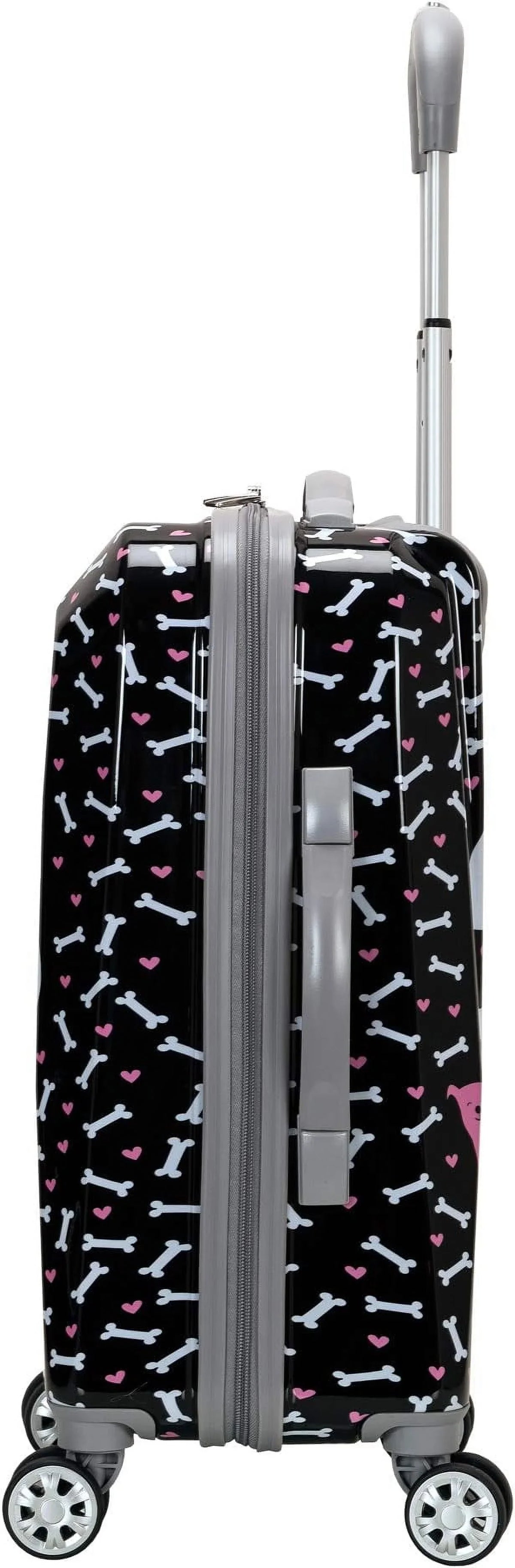 Vision Carry-On - PUPPY/ Rockland 20" Luggage Box Hardside MULTICOLOR Wheel Open Spinner