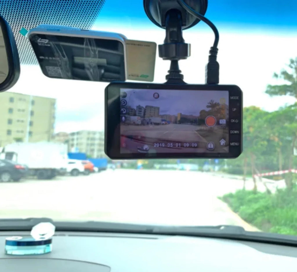4 Cam DVR Lens Vehicle Driving Dual Car 1080P Recorder LCD Video Camera Dash