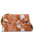 ANIMA Beige Leather Single Patterned Handbag Strap Neutral Zaya Women's Picasso Purse IRIS
