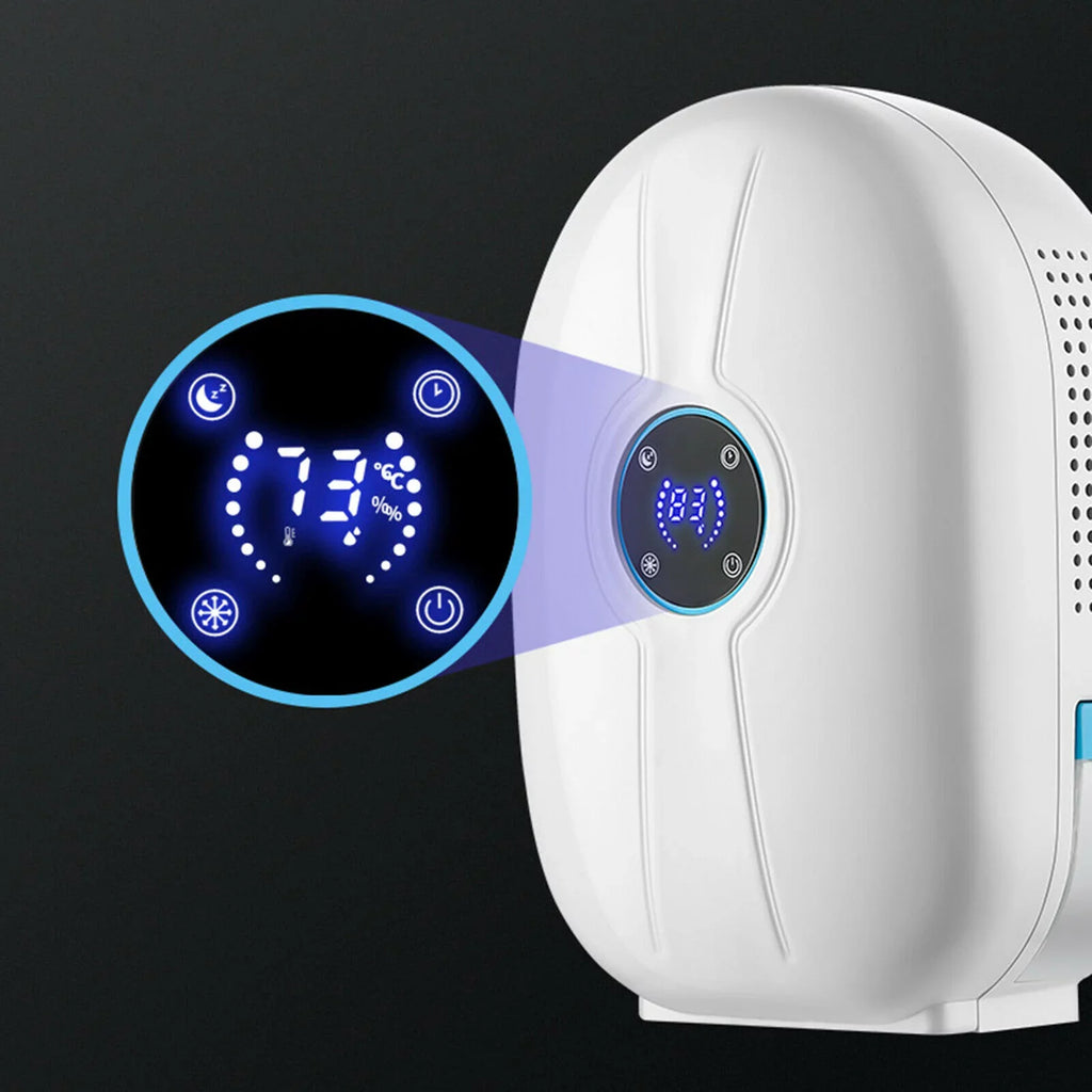 Fichiouy Portable Mute White Mini Air Control Moisture 500ml Remote Absorber Dryer Dehumidifier Home with