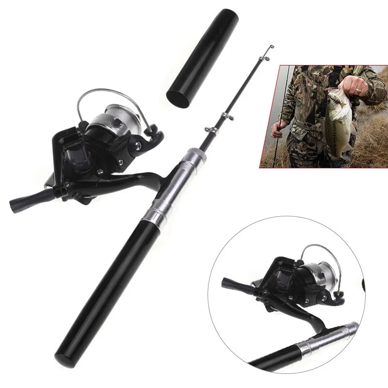 Reel Pole Pocket Mini + Pen Fishing Rod Aluminum