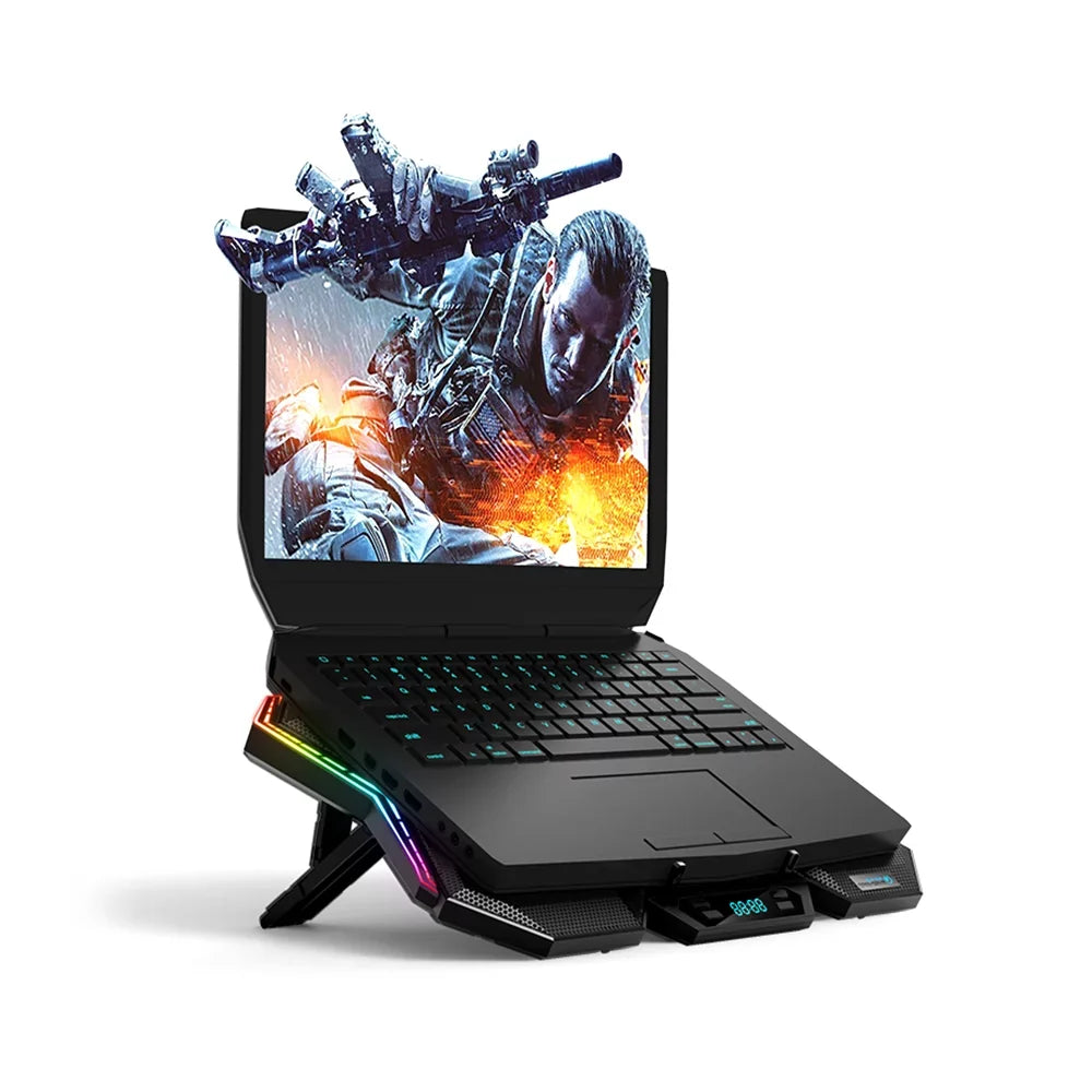 Adjustable Laptop Mute 6 Design Fans, with Stand Wind K40 and Speed, COOLCOLD Cooler