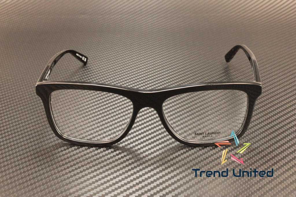 Men's Eyeglasses Rectangular 55 Black LAURENT mm SL 001 481 Squared SAINT