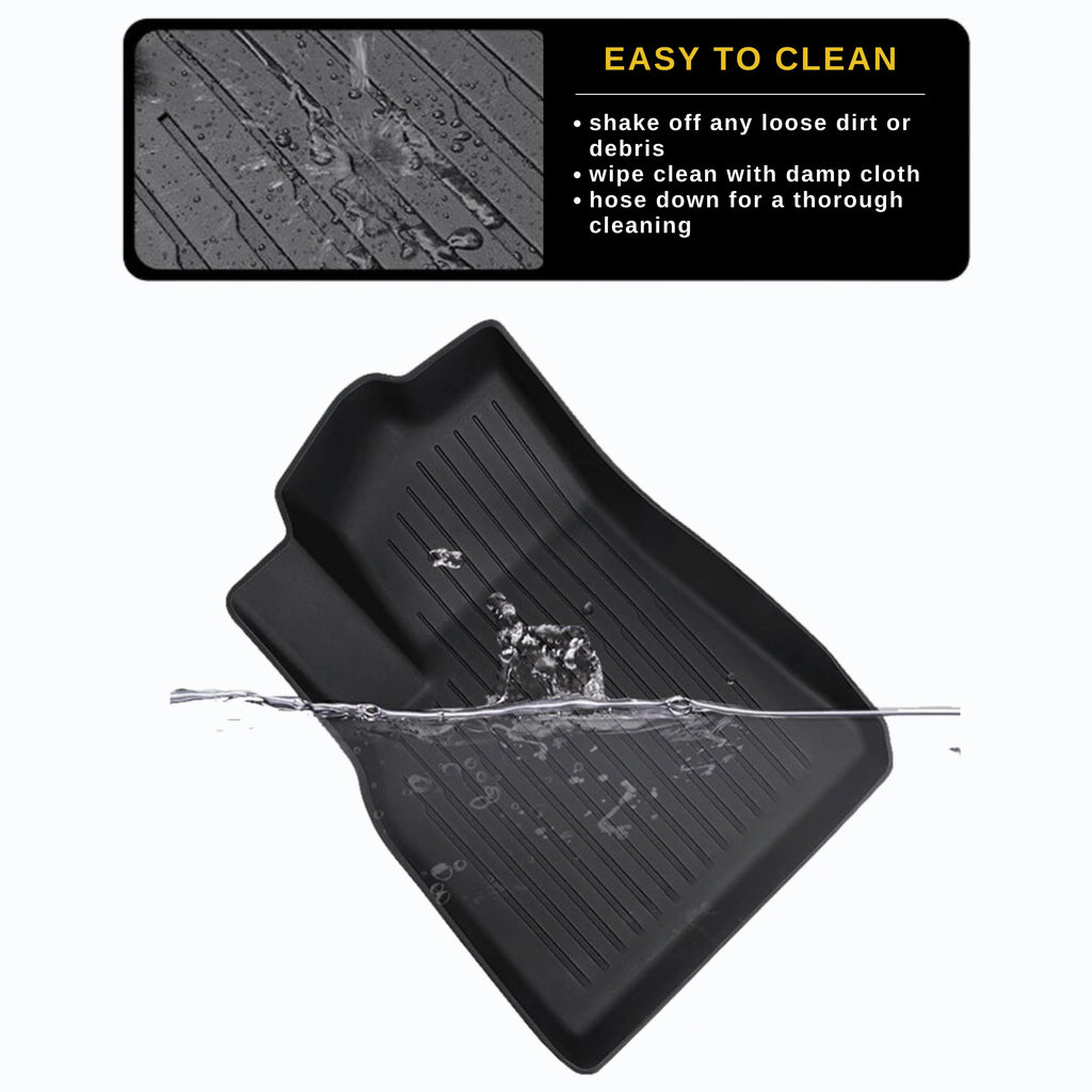 BunnyBird for 6-Piece Weather Accessories Floor TPE All r Mat Trunk Tesla Mat 2020-2023 Model 3-5-Seater Cargo Car